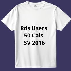 Tshirt logo: Rds User 50 cals SV2016